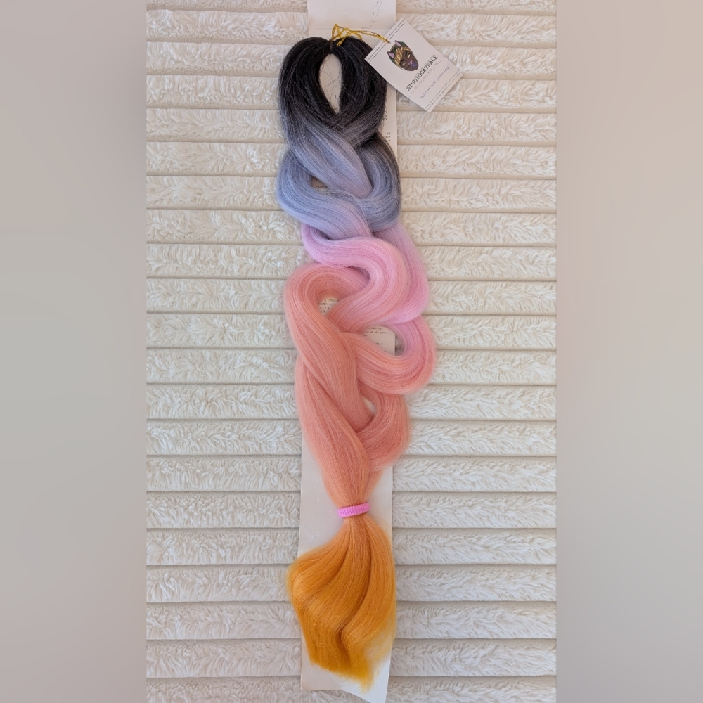 Cosmic Candy Crush 4 Tone Ombre Braiding Hair